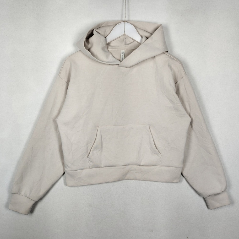 The Group by Babaton XS Beige Cropped Hoodie Sweatshirt 113950